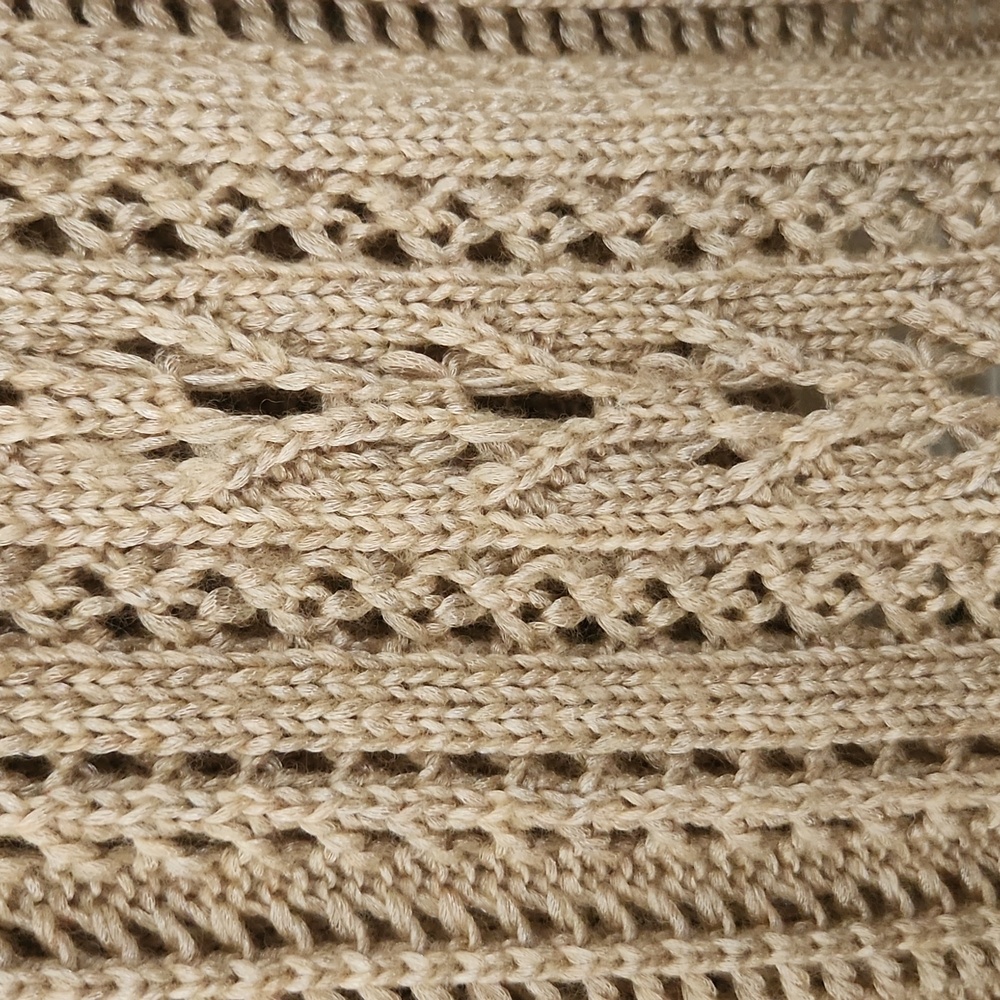 St. John Tan Open-Front Cardigan Size Large - Picture 5 of 7